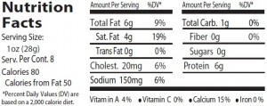 fresh mozz nutrition facts