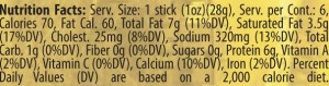 genoa stick up nutrition facts
