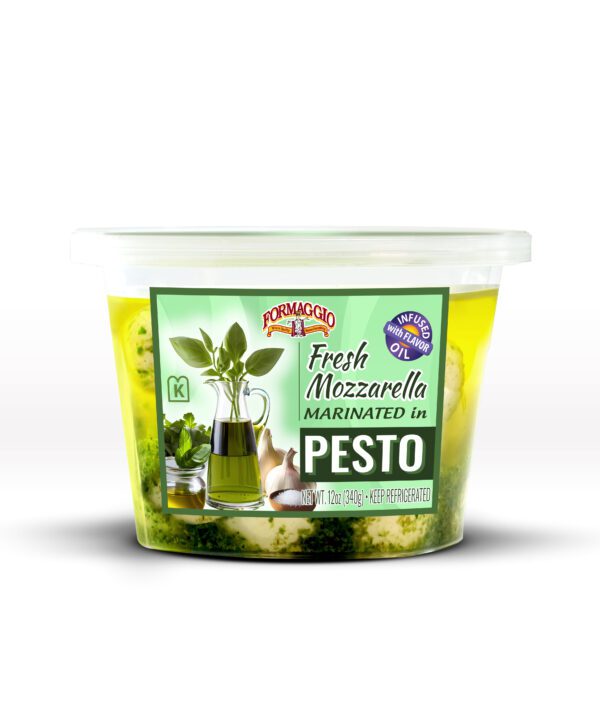 MARINATED MOZZARELLA - PESTO (12oz)