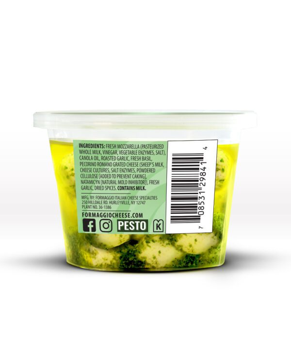 MARINATED MOZZARELLA - PESTO (12oz) - Image 3